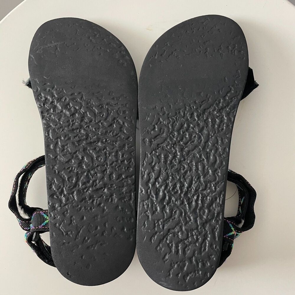 Vintage Teva Hurricane Sandals Mens Size 12 Est.Black Blue Hiking Adjustable USA - Picture 6 of 12